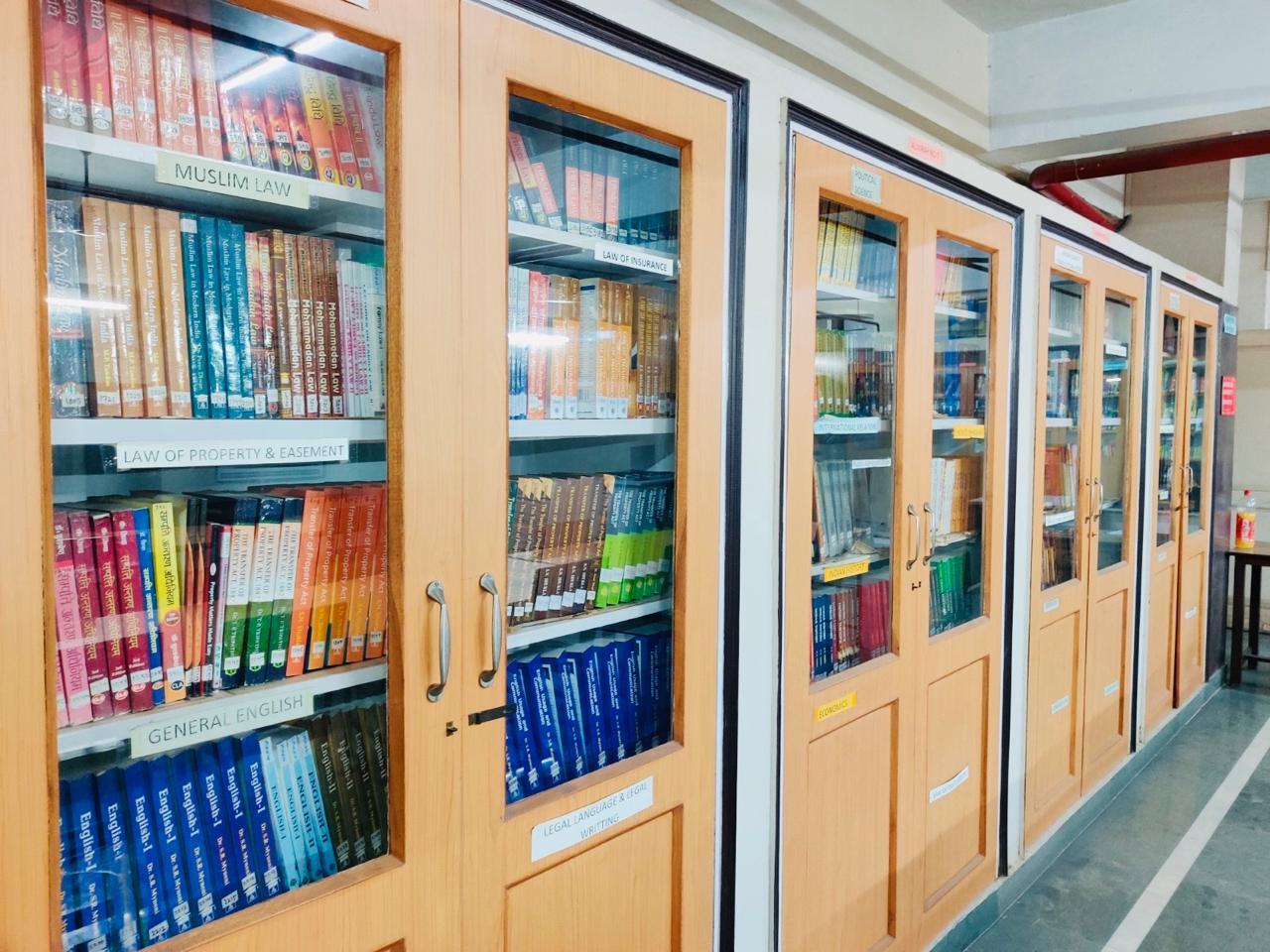 Library with bookshelves